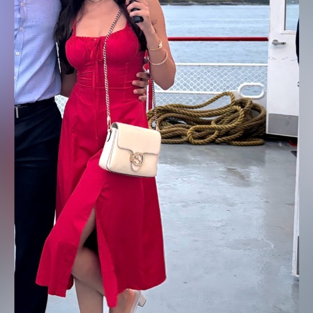 Midi Red Corset Dress